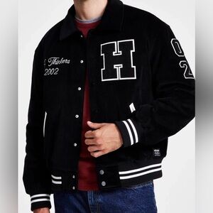 Hudson Jeans Black Corduroy Jacket with Green Lining